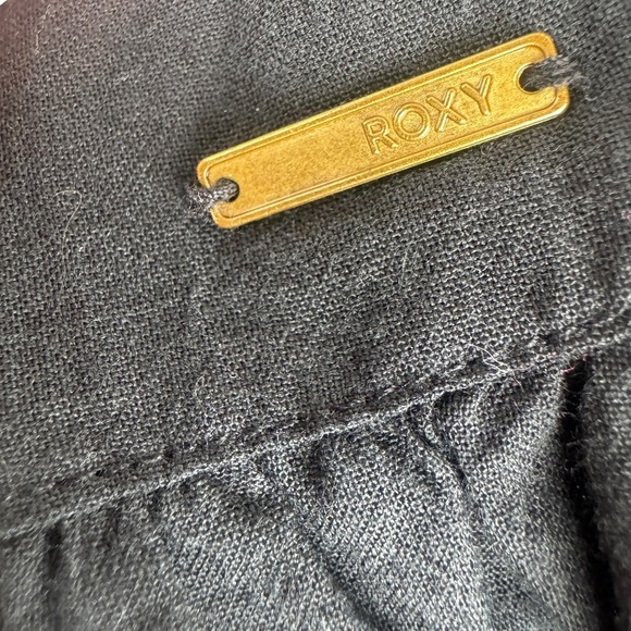 Roxy Black Cotton Romper Womens Size XL Coastal Cowgirl Outfit Rodeo Ruffle NEW - Picture 7 of 11